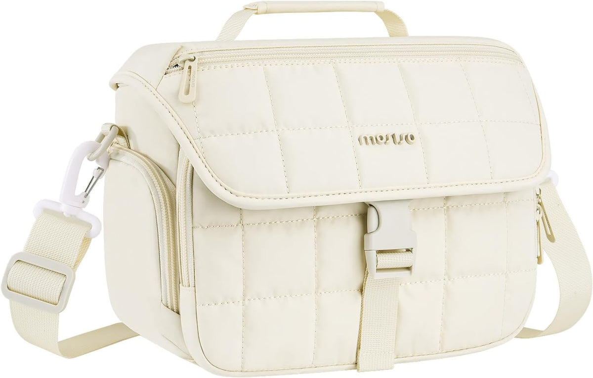 MOSISO Camera Bag for Photographers, Shoulder Photography Bag, Beige
