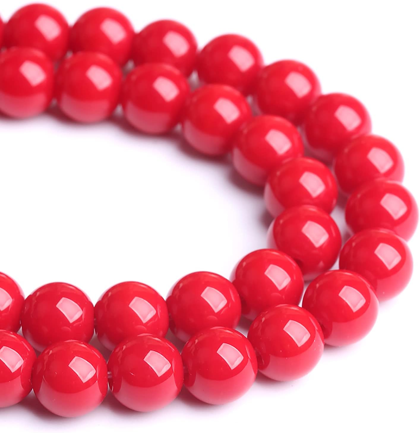 160PCS 4MM Red Glass Round Spacer Loose Beads for Jewelry Making DIY Bracelet Necklace