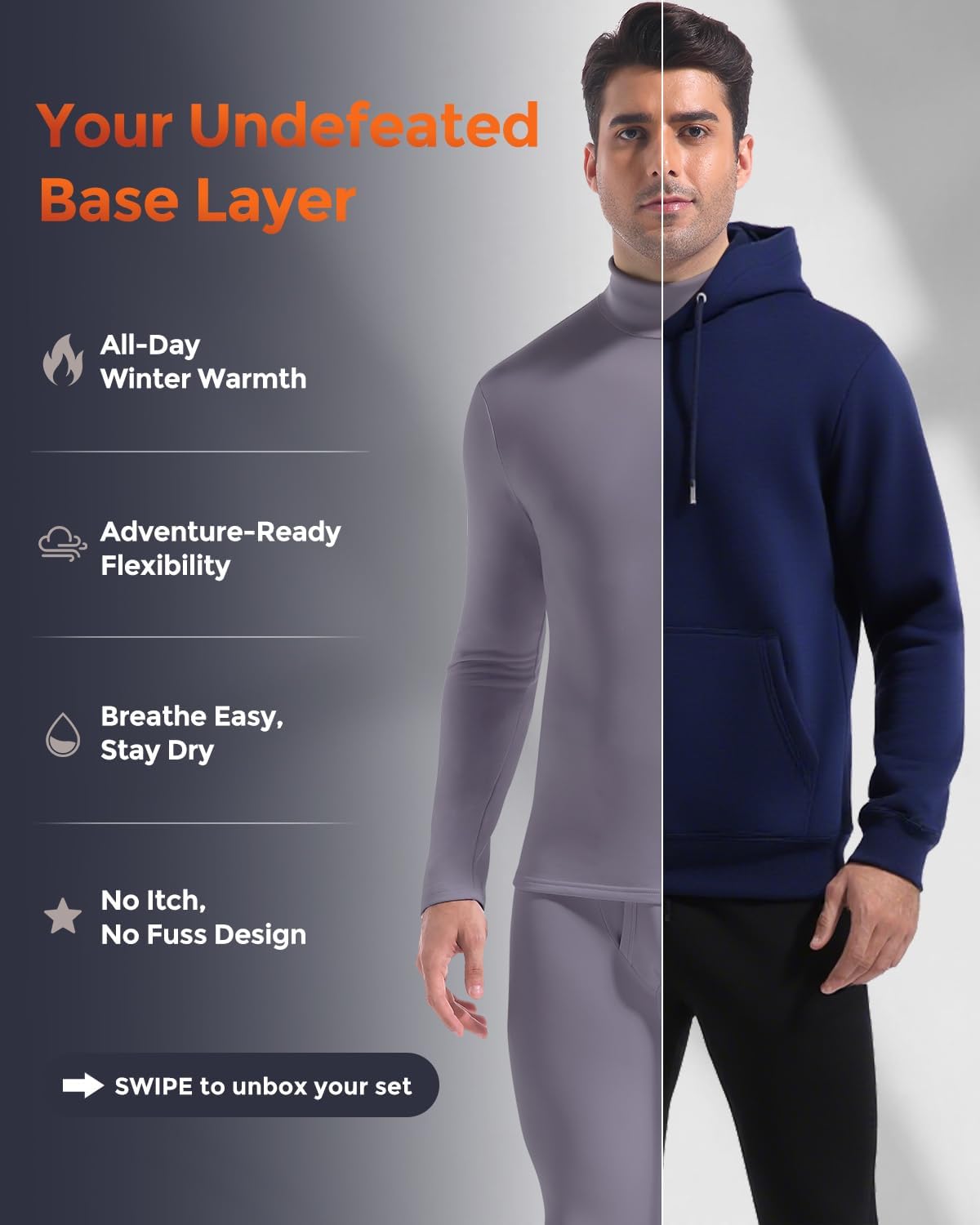 Thermal Underwear Long Johns for Men Cold Weather Base Layer Set