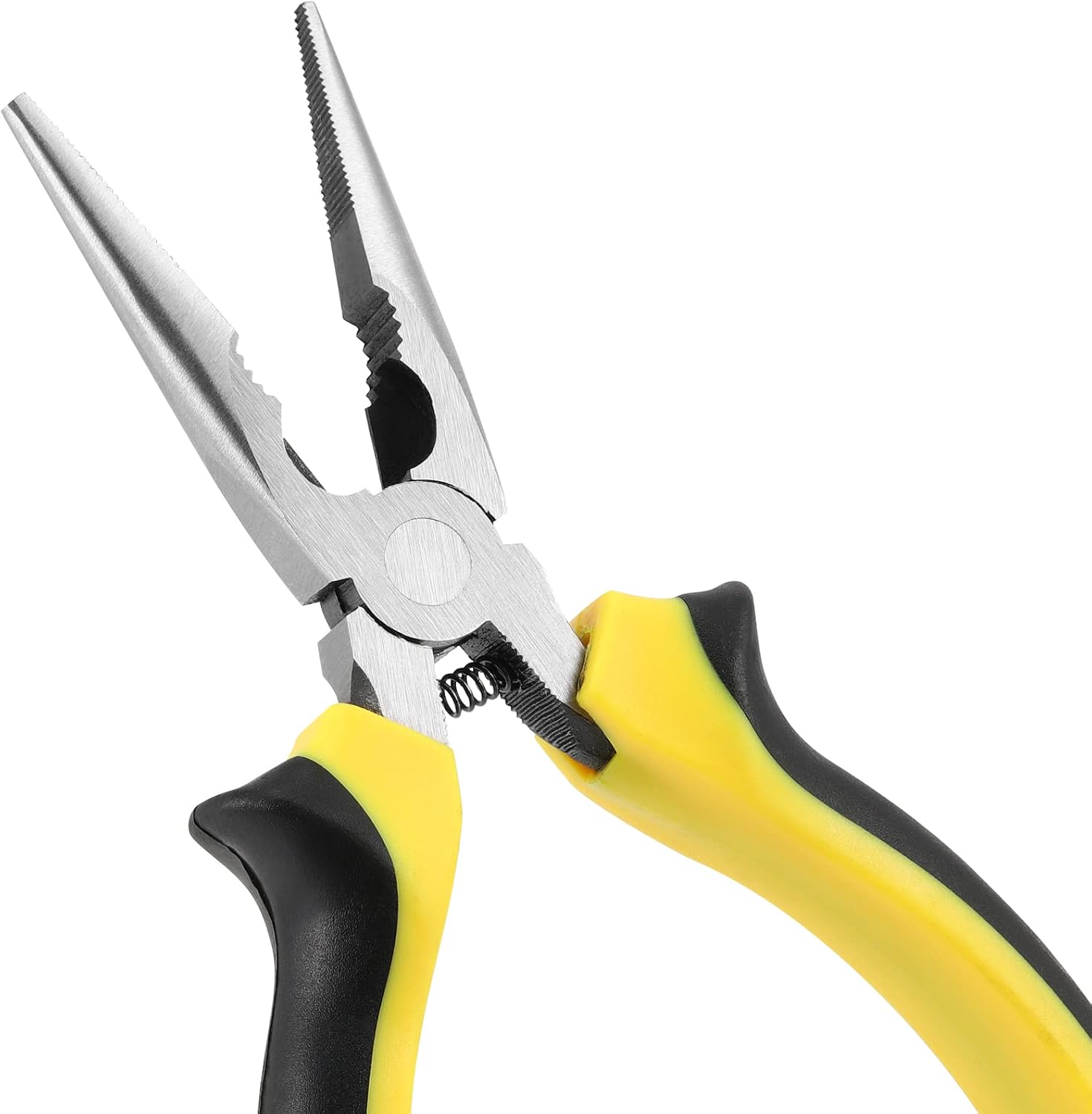 SINJEUN 15 Pack 6 Inch Needle Nose Pliers with Cutter, Insulated Handle Side Cut for Bending and Cutting, Long Reach