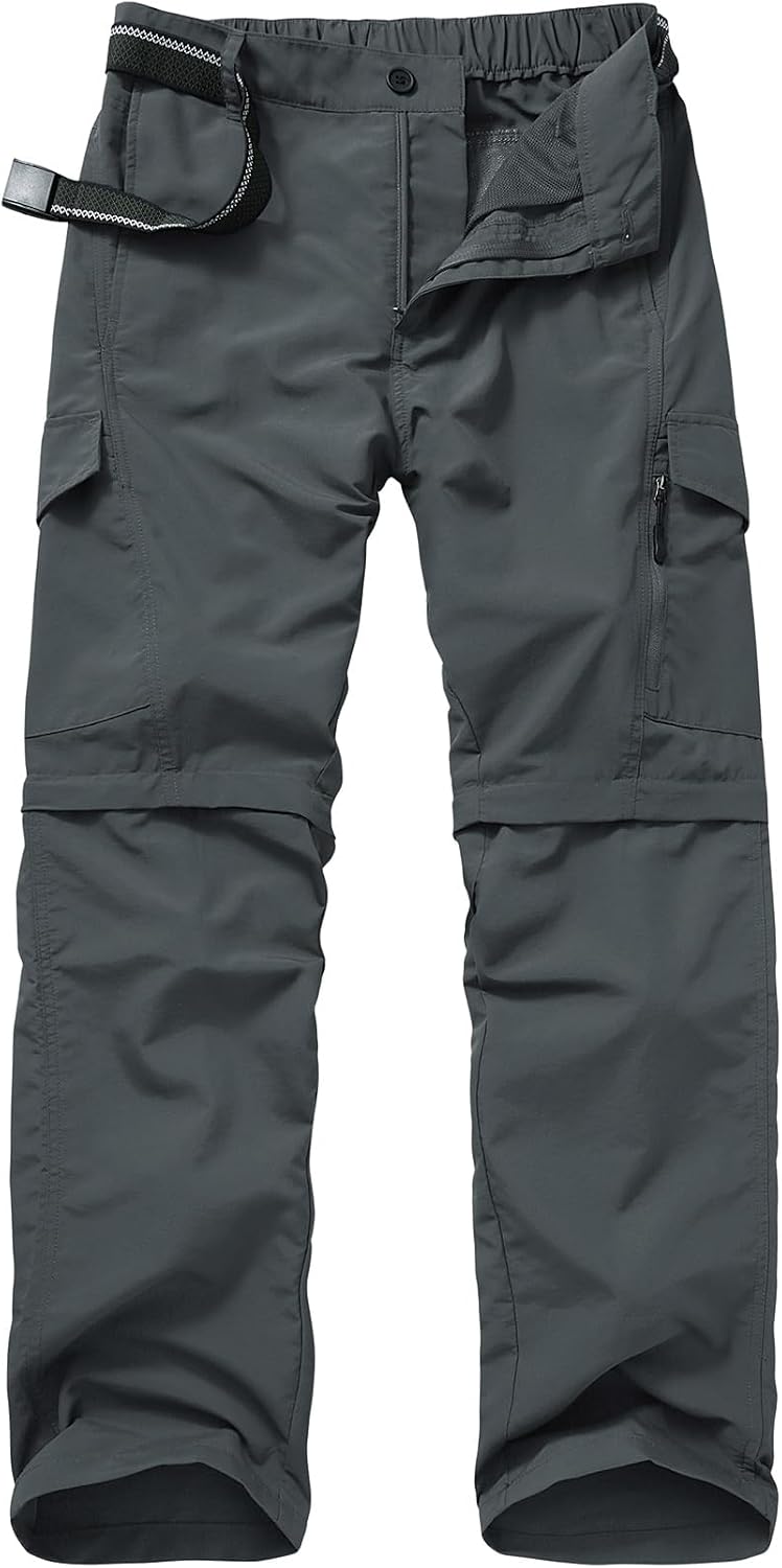 linlon Boy Scout Pants Hiking Mens Convertible Zip Off Safari Fishing