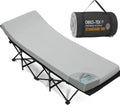 CYMULA Camping Cot Pad 2 Inch Memory Foam, Pad Only,Camping Pad for Folding Cot and Foldable Cot, Portable Roll Up Camp Gear for Car Camping Travel Tent, Non-Slip Waterproof Bottom, Removable Cover