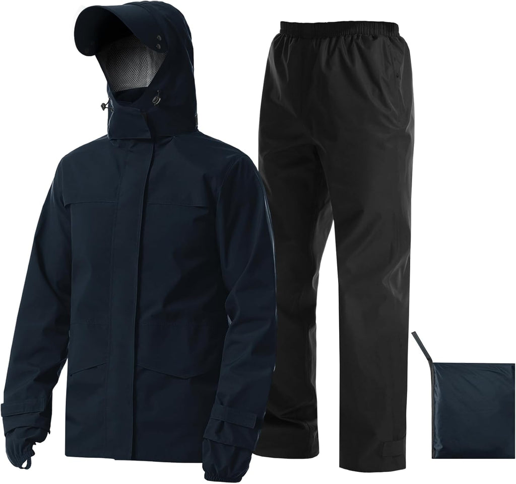 iCreek Rain Suit Waterproof Breathable Lightweight 2-Piece Rain Gear Unisex