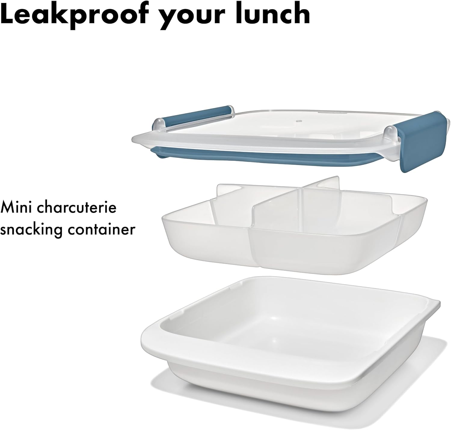 OXO Good Grips Prep & Go Slim Container with Removable Divider - Ocean Blue