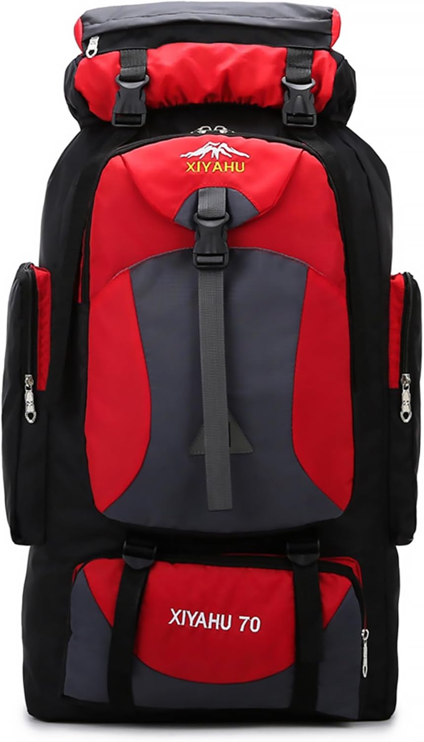 Lawaia 70L Hiking Backpack Large Camping Pack Backpacking Bag Rucking Backpacks Outdoor Trekking Travel Rucksack for Men Women-Black