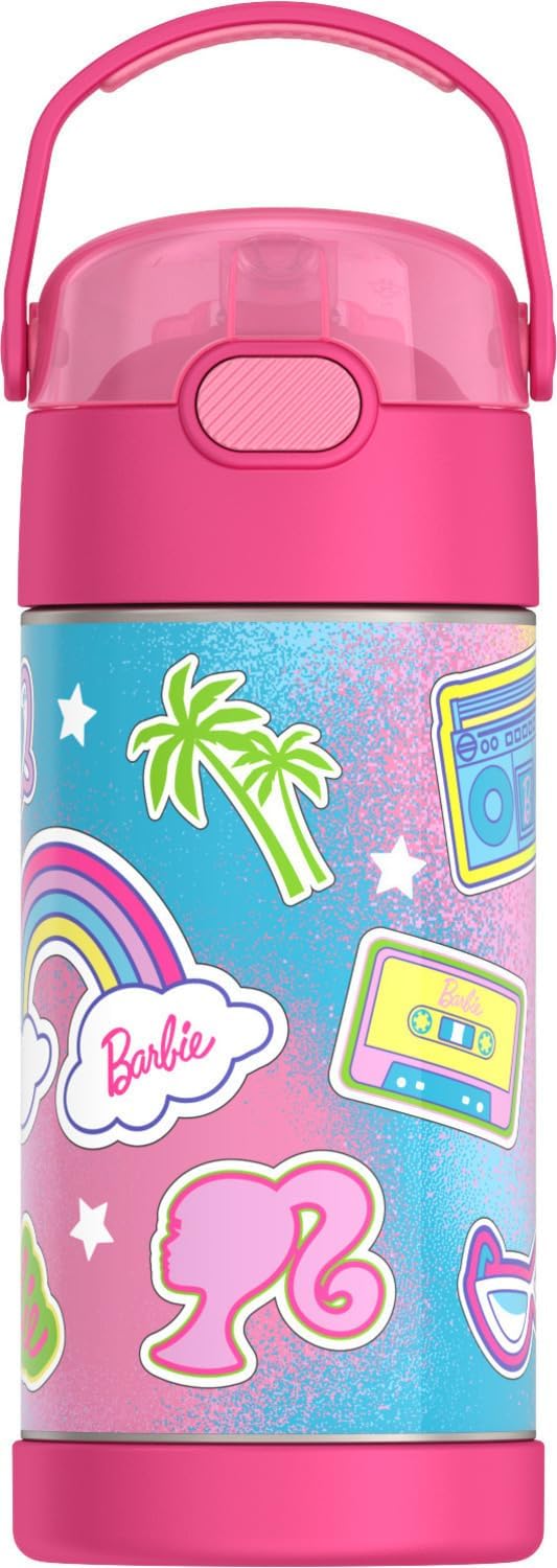THERMOS FUNTAINER Water Bottle with Straw, 12oz, Barbie