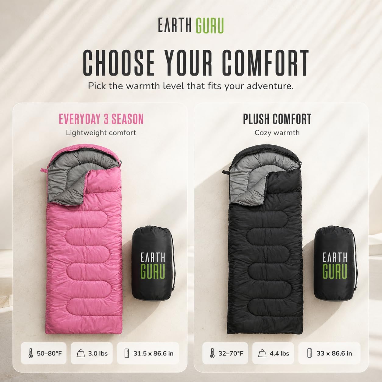 Sleeping Bags for Adults Cold Weather & Warm - Backpacking Camping Sleeping Bag for Kids 10-12, Girls, Boys - Lightweight Compact Camping Essentials Gear Accessories Hiking Sleep Must Haves