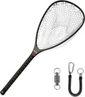 Aventik Fly Floating Fishing Net Carbon Fiber Landing Trout Net Light Weight Clear Rubber Ghost Net Catch & Release