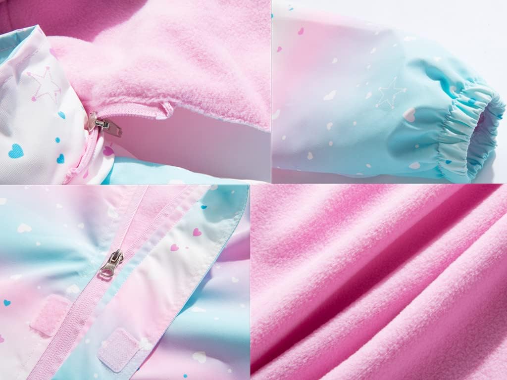 MGEOY Kids Rain Jacket, Waterproof Lightweight Hooded Windbreaker for Boys Girls 4-16Y