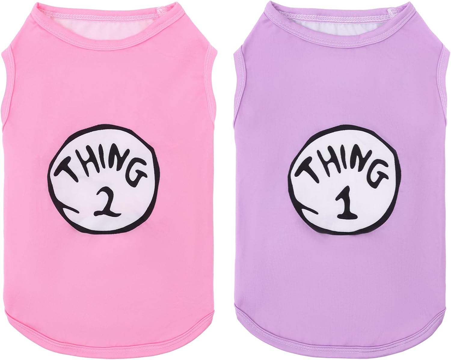 CuteBone Dog Shirts 2-Pack Soft Pet Clothes Breathable Summer Vest for Small Puppy and Stretchy Cat Apparel