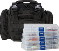 Dr.Fish Tackle Bag with 60 Fishing Lures Spinners Soft & Hard Baits