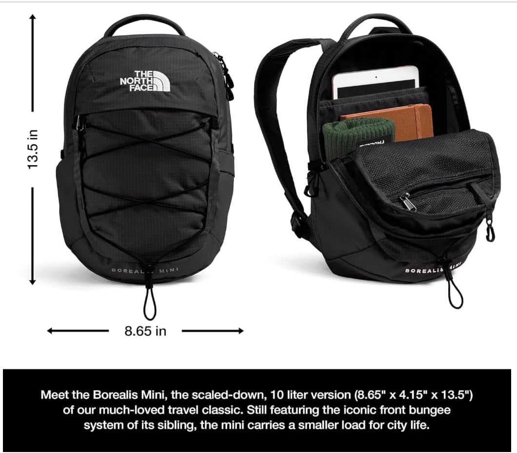 The North Face Borealis Mini Backpack, Gardenia Wht/Blk-NPF, One Size