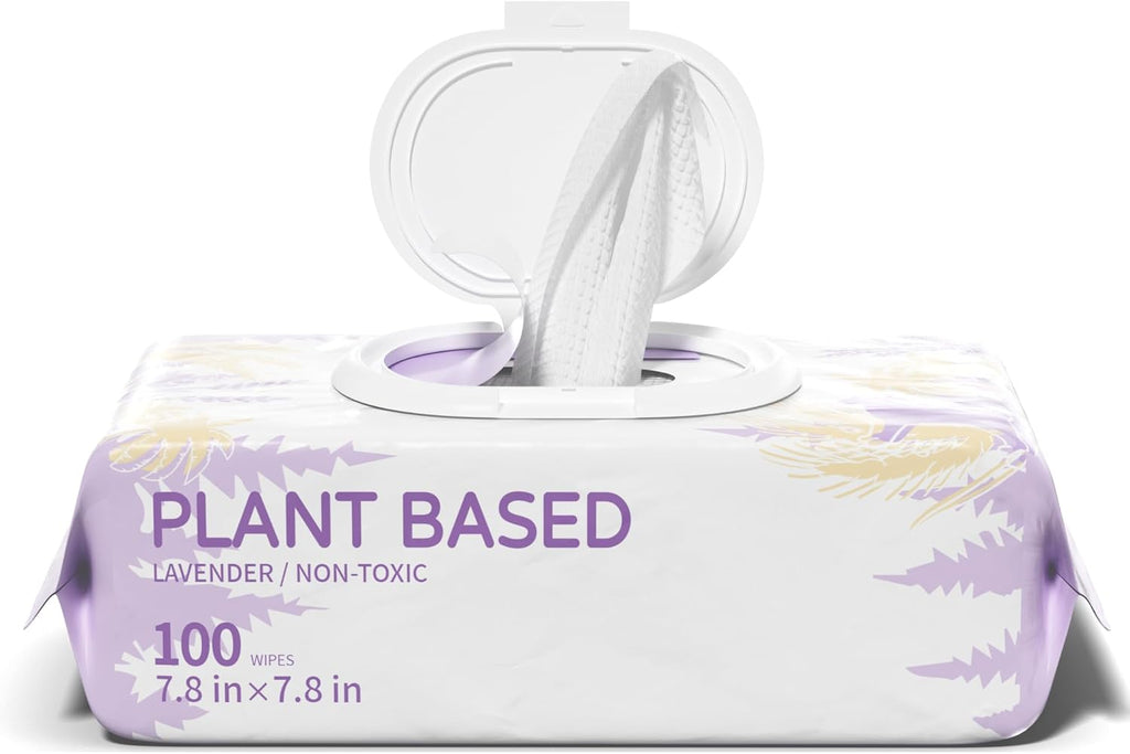 IMMHABI 400 Count Lick-Safe Dog Wipes, Lavender Plant-Based Hypoallergenic Dog Wipes for Paws, Butt, and Anal Gland Care, Cleansing & Deodorizing for Puppies