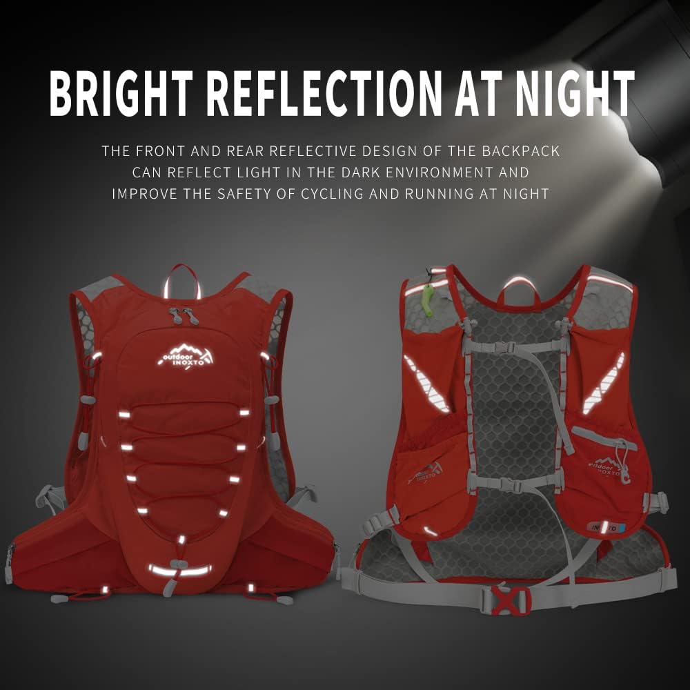IX INOXTO Running Hydration Vest for Men Women Water Backpack for Running 3L Running Hydration Pack for Trail Running Marathon Race Hiking