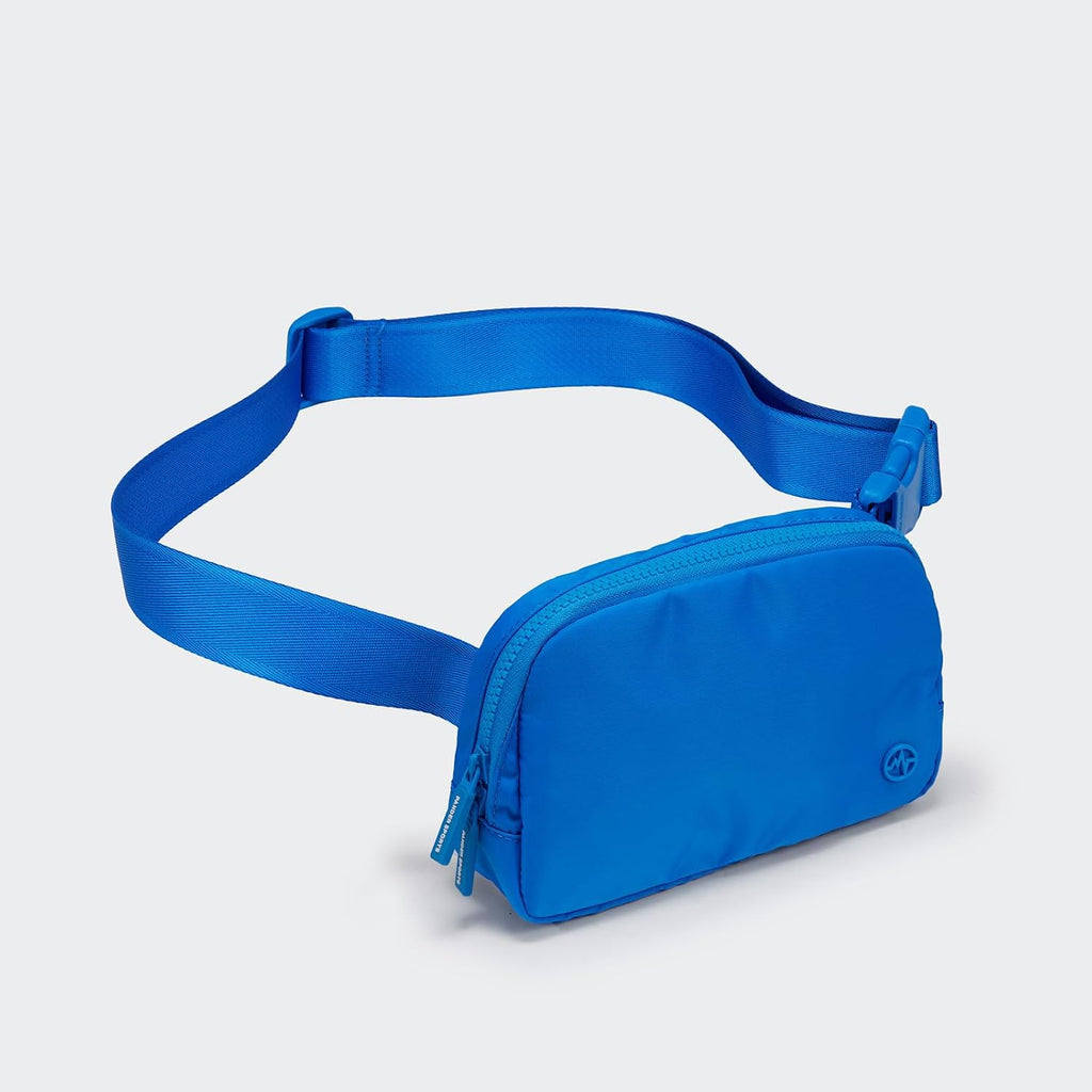 Pander Nylon Fanny Pack for Women, Two-Way Zipper Crossbody Bag