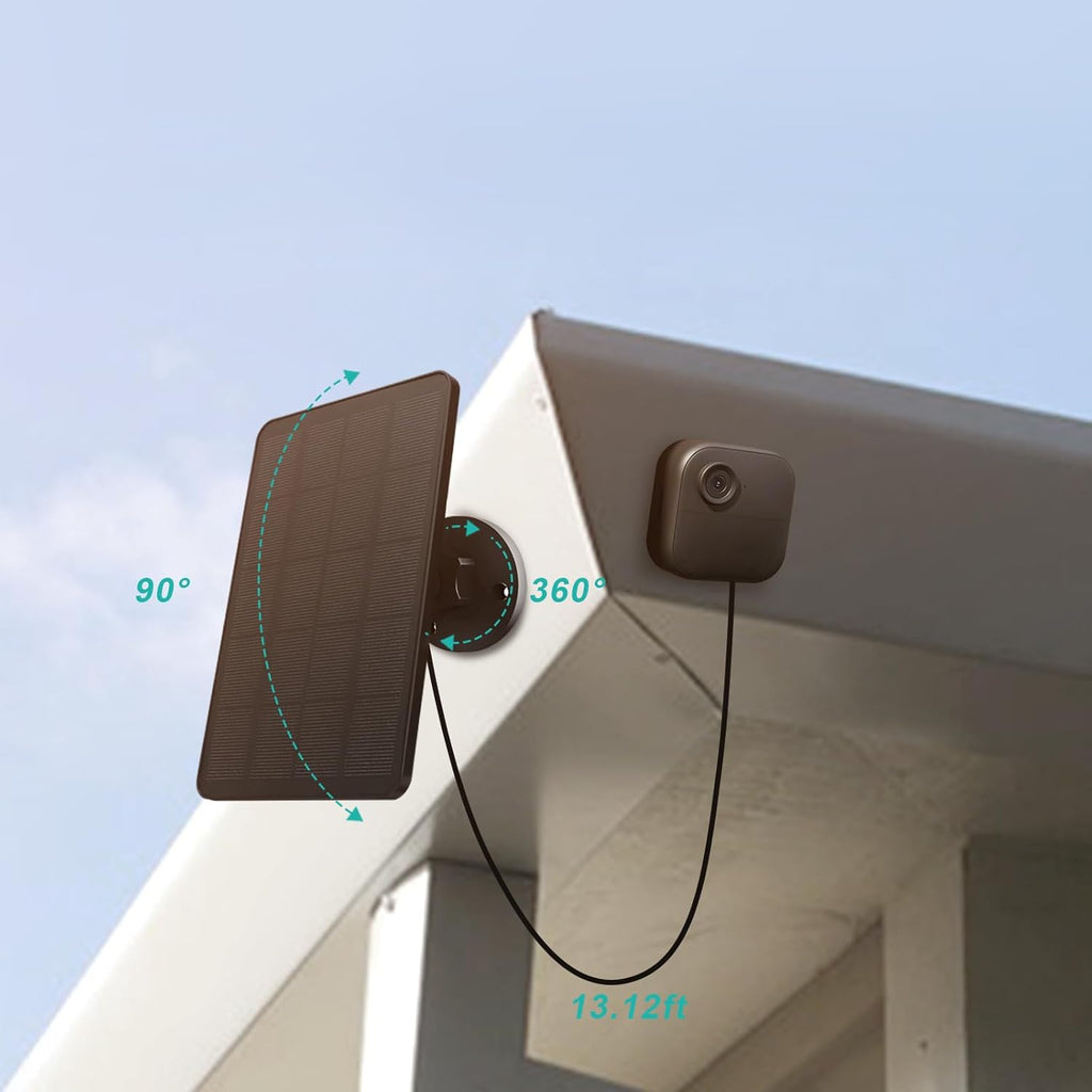 Solar Panel for Blink Camera, Solar Panel 4W Compatible with Blink Outdoor 4 (4th Gen) Camera, Solar Charger for Camera Outdoor with 13.12Ft Outdoor Power Cable, Adjustable Mount, IP65 Waterproof