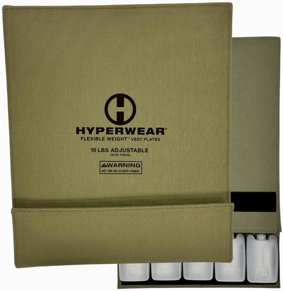 HYPERWEAR FlexLoad™ Adjustable Rucking Plates – Flexible, Low-Profile Weight System for Rucking Backpacks & Weighted Training