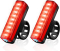 2 Pack LED Bike Tail Light,1200mAh Runtime 50 Hours,USB Rechargeable Bicycle Rear Light,IPX5 Waterproof,5 Light Modes for Adults Kids Men Women Road Mountain