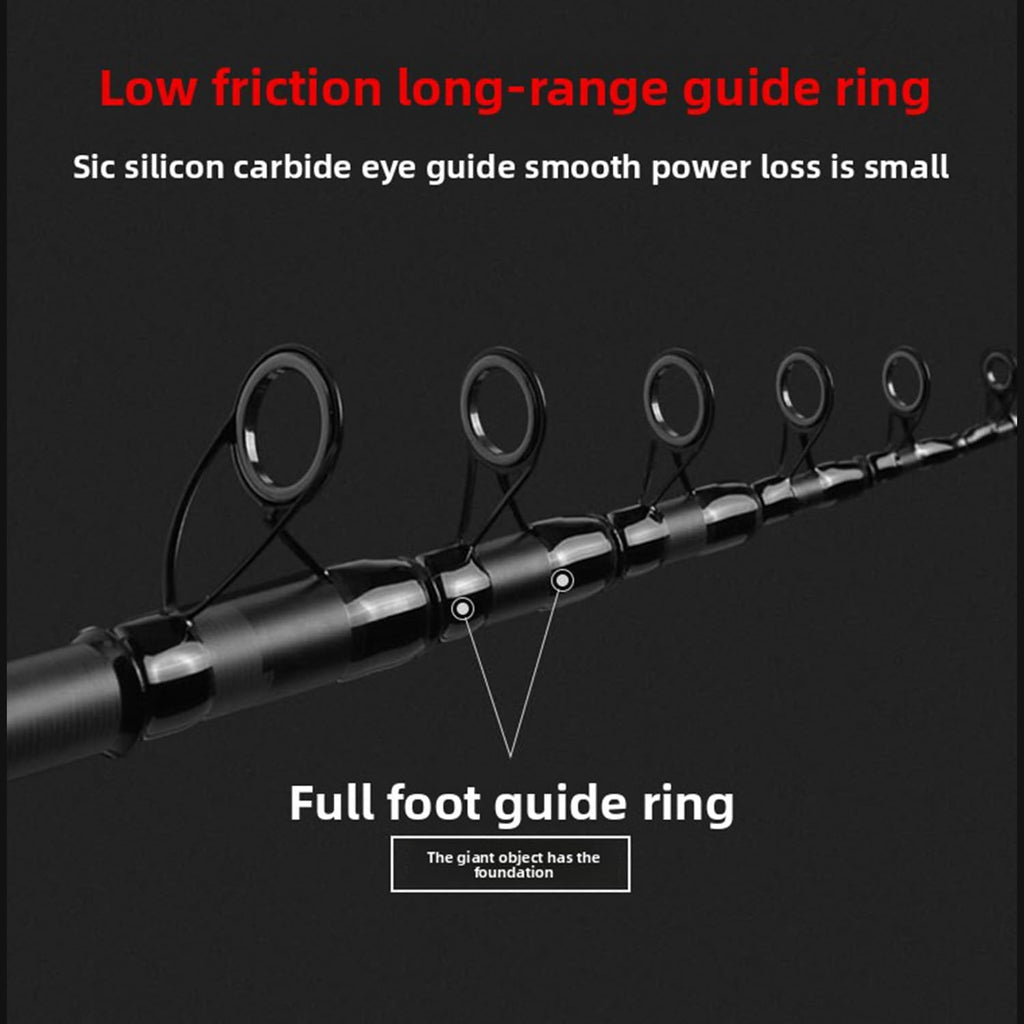 Telescopic Fishing Rod and Reel Combination, 240 Cm Carbon Fiber Rod, Adult Foldable Fishing Rod Suitable for Freshwater and Salt Water
