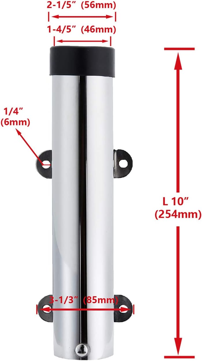Tube Wall Mounted Vertical Fishing Rod Rack for Boat/Yacht