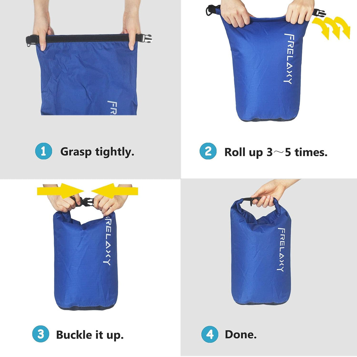 Frelaxy Dry Bag 3 Pack, Ultralight Waterproof Dry Sack for Outdoor Use