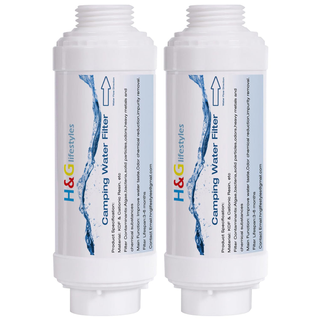 H&G Lifestyles Calcium Inhibitor Filter for Garden Hose RV Campers(2 Packs)
