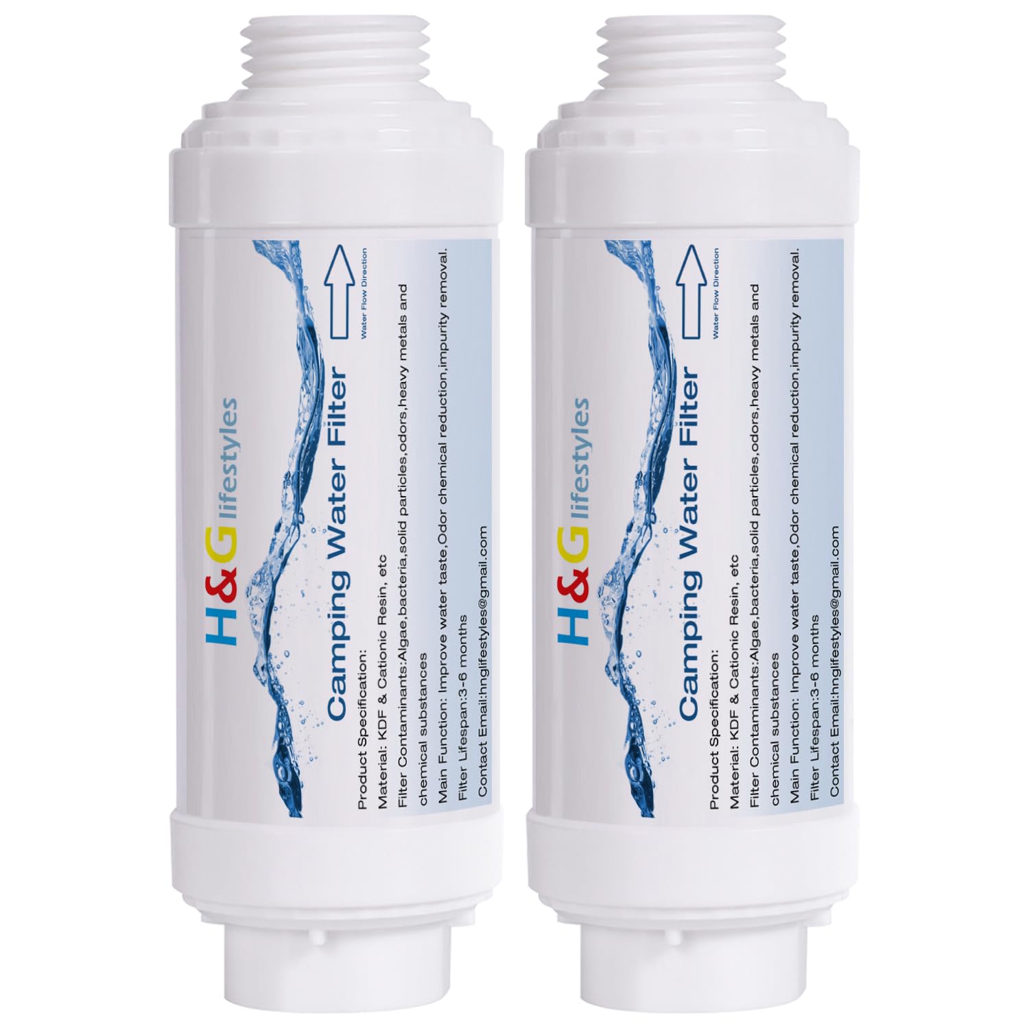 H&G Lifestyles Calcium Inhibitor Filter for Garden Hose RV Campers(2 Packs)