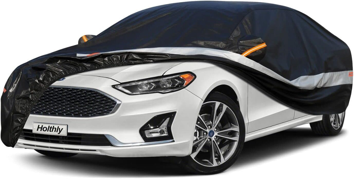 Sedan Car Cover Custom Fit Ford Fusion 2005-2025, 100% Waterproof Breathable Outdoor Car Covers, Sun Rain Dust Snow Protection.