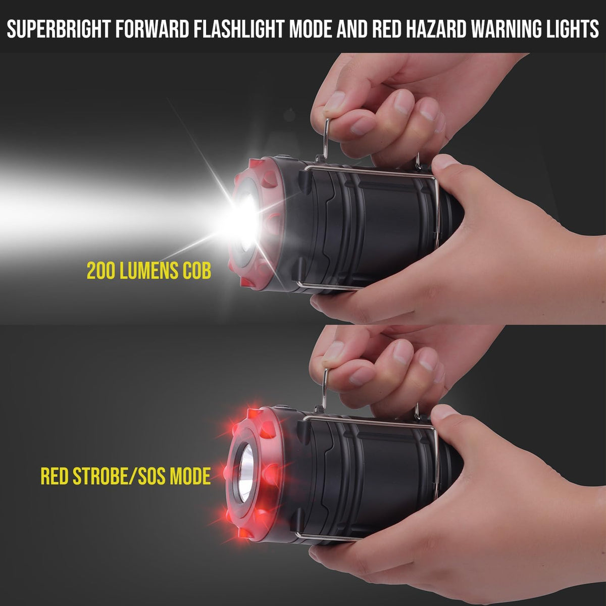 Lichamp 4 Pack Lantern Camping Essentials Lights, Collapsible Lanterns