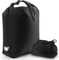 Travel Compression Laundry Bag, Pump-Free Vacuum Space Saver Bag for Dirty Clothes, Reusable Waterproof Wet Dry Bag, Travel Laundry Bag for Luggage, Packing, Suitcase (1 Pcs)（Black, L)