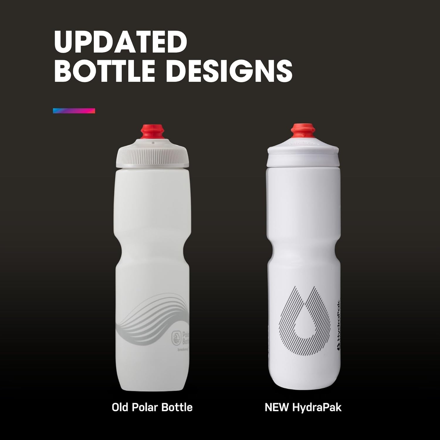 HydraPak Breakaway Surge Lightweight Bike Water Bottle (30oz, Charcoal)