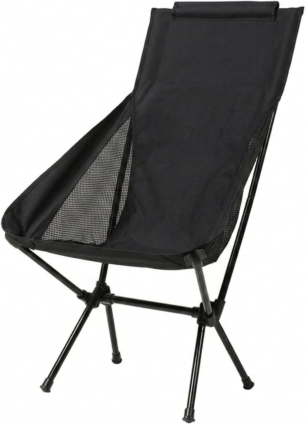 Wind Tour Portable Camping Chair Lightweight Foldable Outdoor Chair for Hiking Camp Backpacking Lawn Beach Fishing Picnic with Carry Bag (High-Back | Black-2)