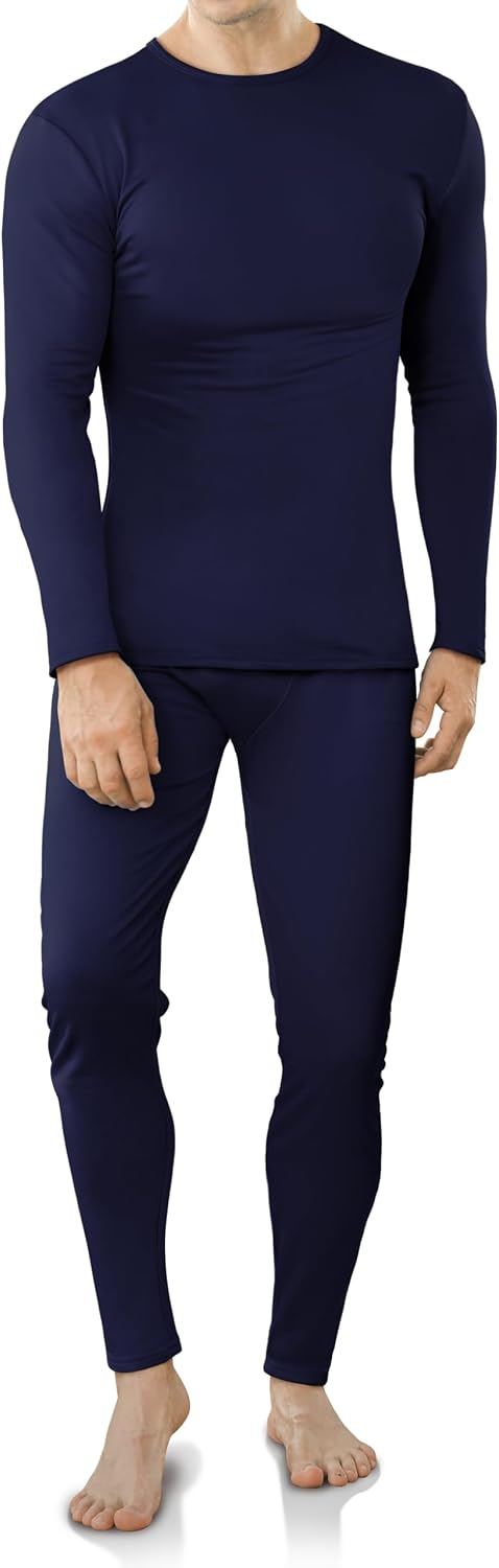 Thermal Underwear for Men Fleece Lined Long Johns for Mens Winter