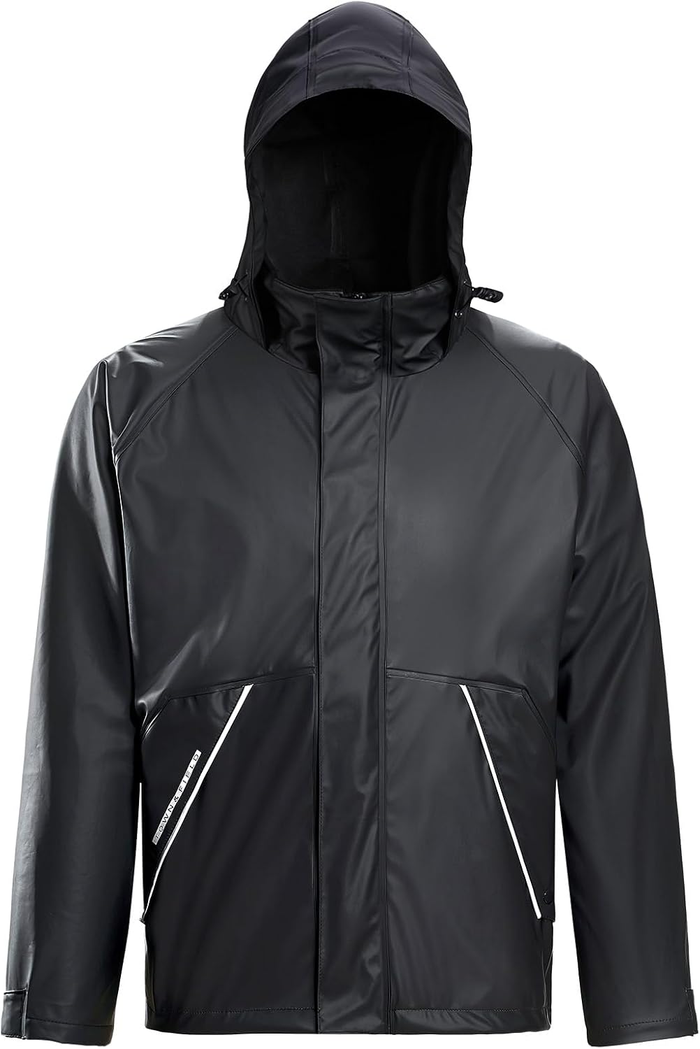 Town Field Waterproof Heavy Duty Jacket Mens Womens Rubber Rain Coat Fishing Hoodie Fou Weather Gear Pvc Raincoat