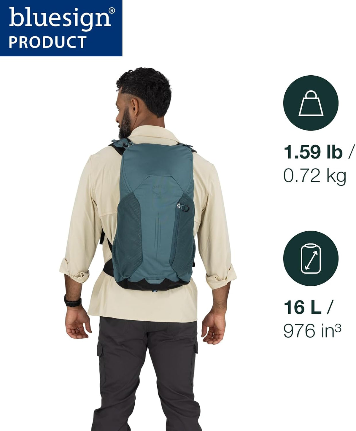 Osprey Hikelite LT 16L Hiking Backpack, Purple OS