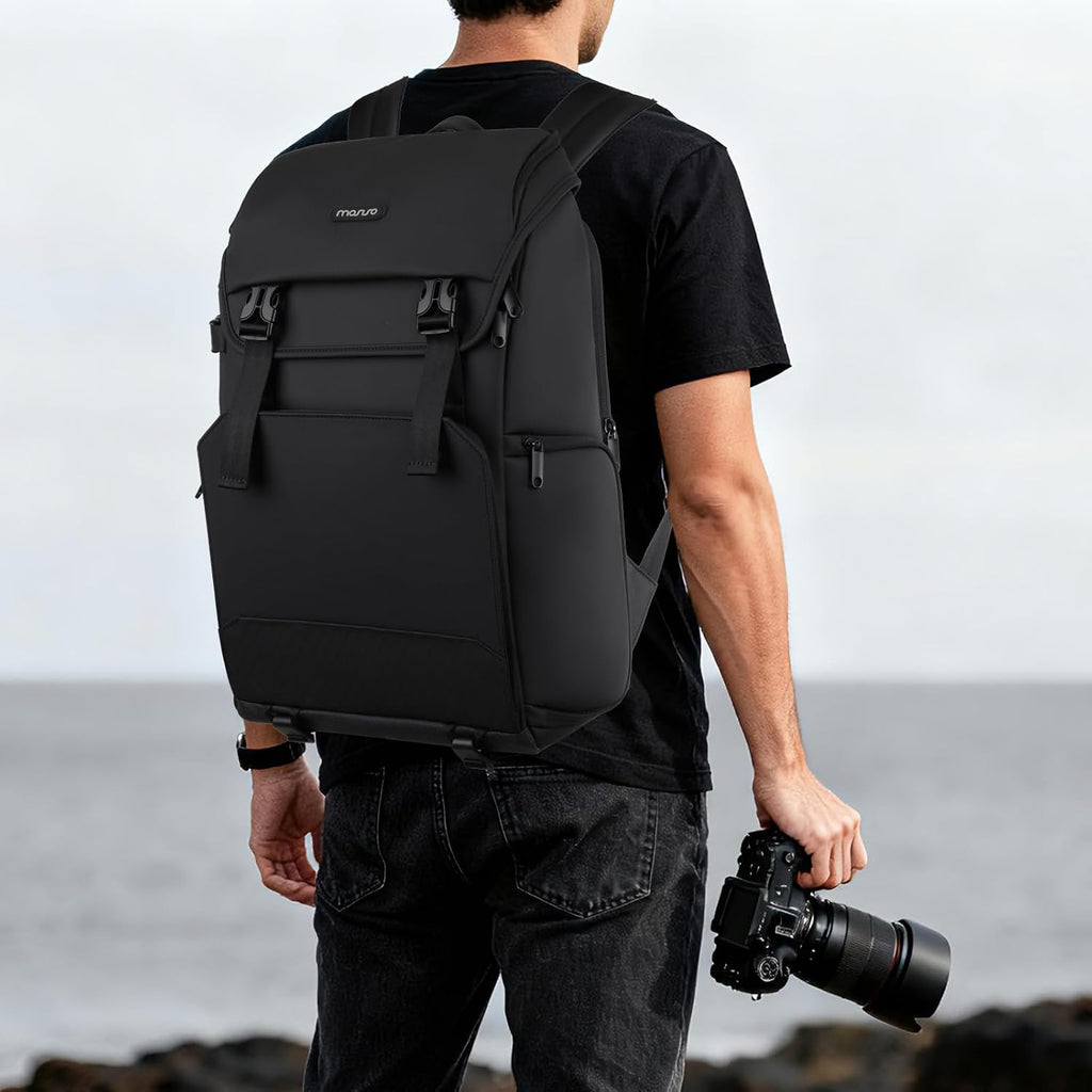 MOSISO Camera Backpack, DSLR/SLR/Mirrorless Camera Bag with Top Flap Pocket