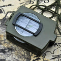 Military Lensatic Sighting Compass Waterproof and Shakeproof with Map Measurer Distance Calculator, Pouch for Camping, Hiking