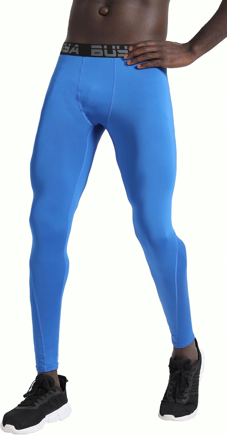 BUYJYA 3 or 5 Pack Men's Compression Pants Base Layer Tights Leggings