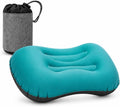 Inflatable Camping Pillow, Ultralight Travel Pillow with Storage Bag for Neck Lumbar Support, Compact Comfortable Inflating Pillow for Camping, Hiking, Backpacking, Outdoor (Peacock Blue)