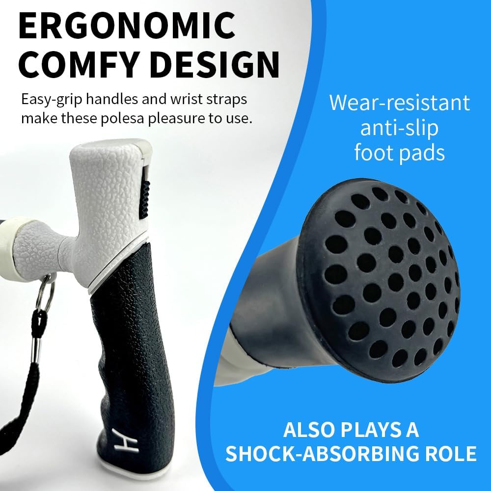 Adjustable Foldable Walking Cane, Hiking Sticks Canes Walking Sticks for Seniors,Telescopic Walking Canes with Anti-Slip Grip, Lightweight Trekking Cane for Hiking, Climbing.