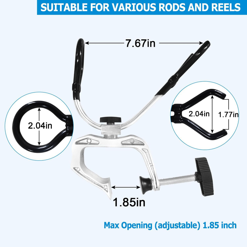 LBW Automatic Spring Fishing Rod Holder for Ground Bank Fishing Pole Holder Hook Setter Adjustable High Sensitivity Stainless Steel Spring Loaded Rod Holder for Fishing