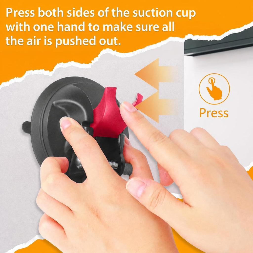 Magicbox 4 Pack Heavy Duty Suction Cup Hooks, Up to 44 lb, Vacuum Button Suction Cups with Hooks, No Drill Reusable Suction Cup Anchors for RV, Car Awning, Camping Tarp, Glass & Tile