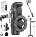 Upgrated 5-in-1 Magnetic Selfie Stick with Remote for Cell Phone 360° Rotation.Can Transforms into Mini Tripod/Camera Grip/Handheld Stabilizer/Phone Stand.Extend to 25 inches