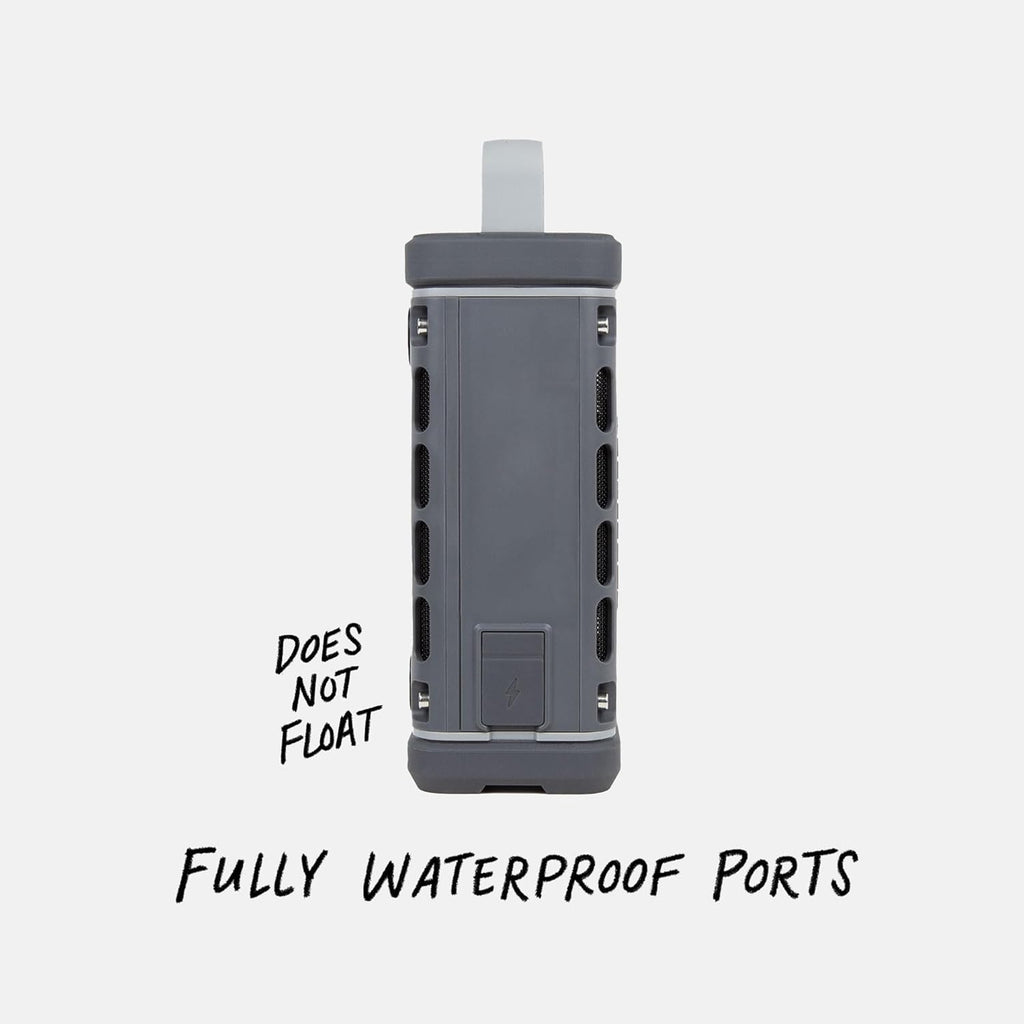 Turtlebox Ranger, Ultra-Portable Bluetooth Speaker, Waterproof, Gray