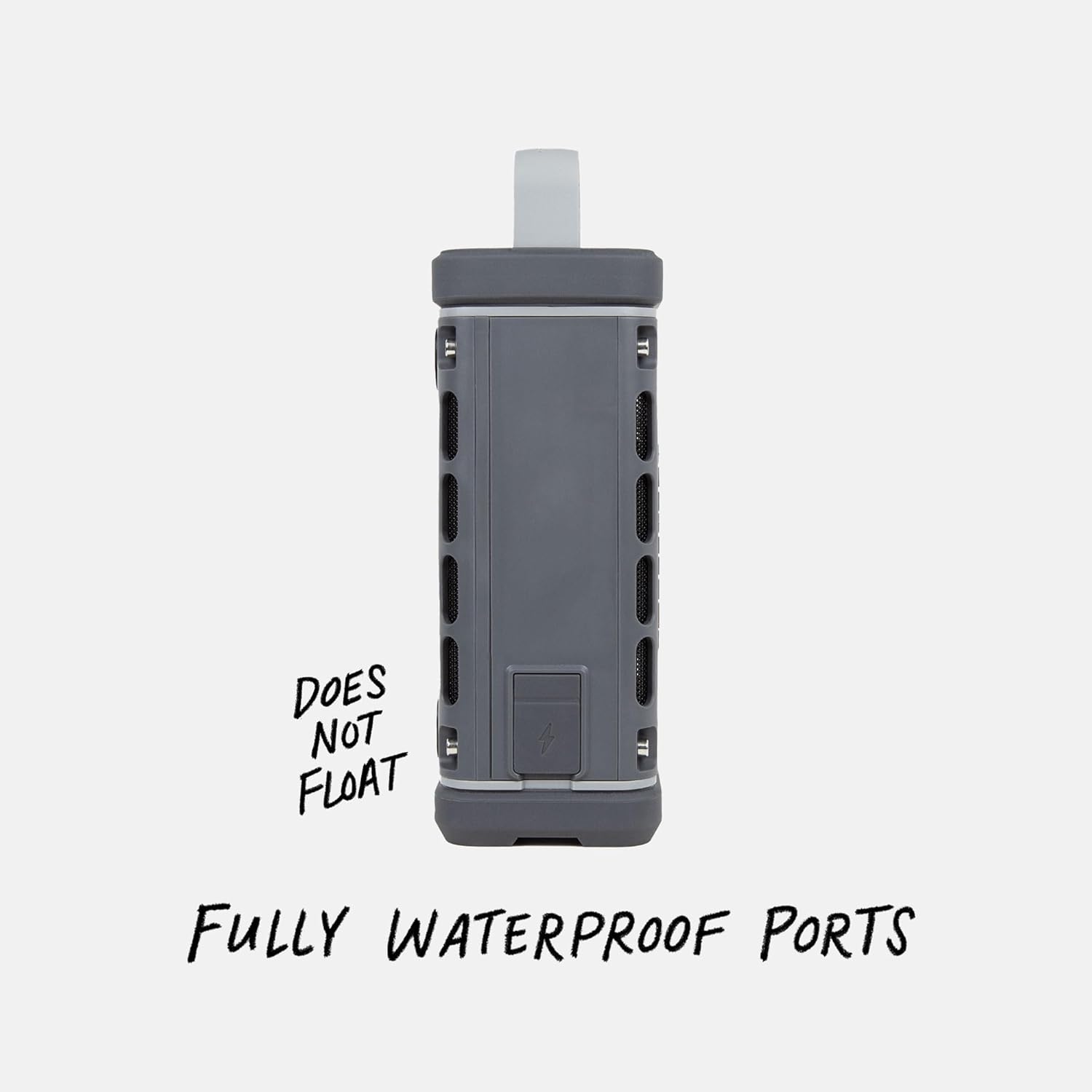 Turtlebox Ranger, Ultra-Portable Bluetooth Speaker, Waterproof, Gray