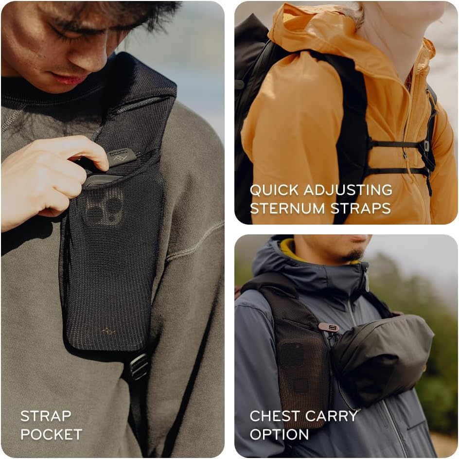 Peak Design Outdoor Backpack 18L, Kelp, Compact and Lightweight Frameless Daypack, 270-Degree Rear Zip, Ideal for Day Hikes, Hydration, Camera Carry & Commuting, Versatile Backpack for Men and Women