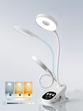 Clip On Desk Lamp Wireless 6000mAh Rechargeable LED Reading Light 3 Colors