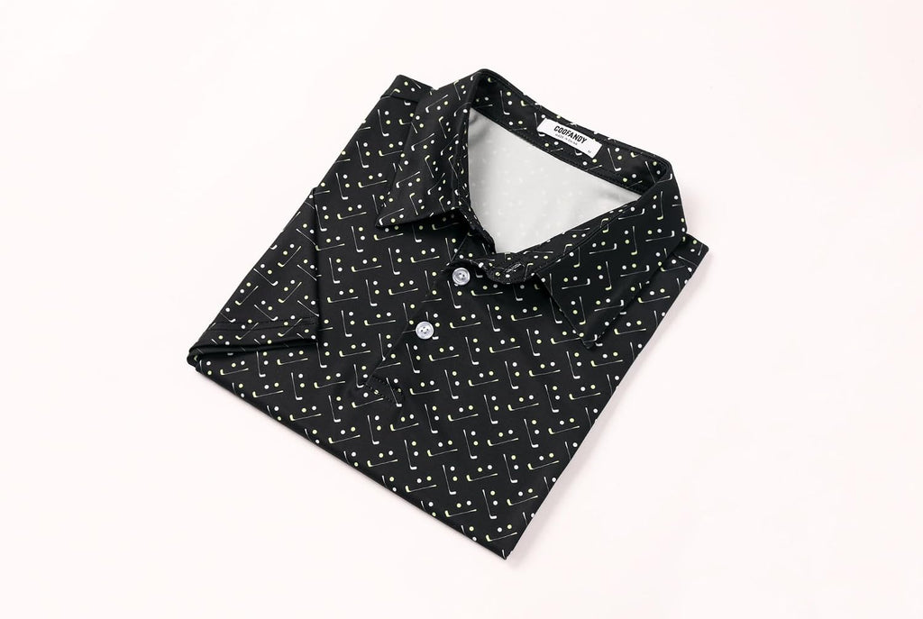 COOFANDY Mens Golf Polo Shirts Short Sleeve Quick Dry Casual Collared Shirt