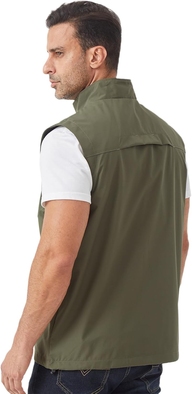 Men's Lightweight Outerwear Vest Softshell Sleeveless Jacket
