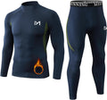 MEETYOO Thermal Underwear for Men, Winter Gear Long Johns Base Layer Top and Bottom Set for Skiing Running